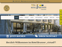 Tablet Screenshot of hotel-brunner.de